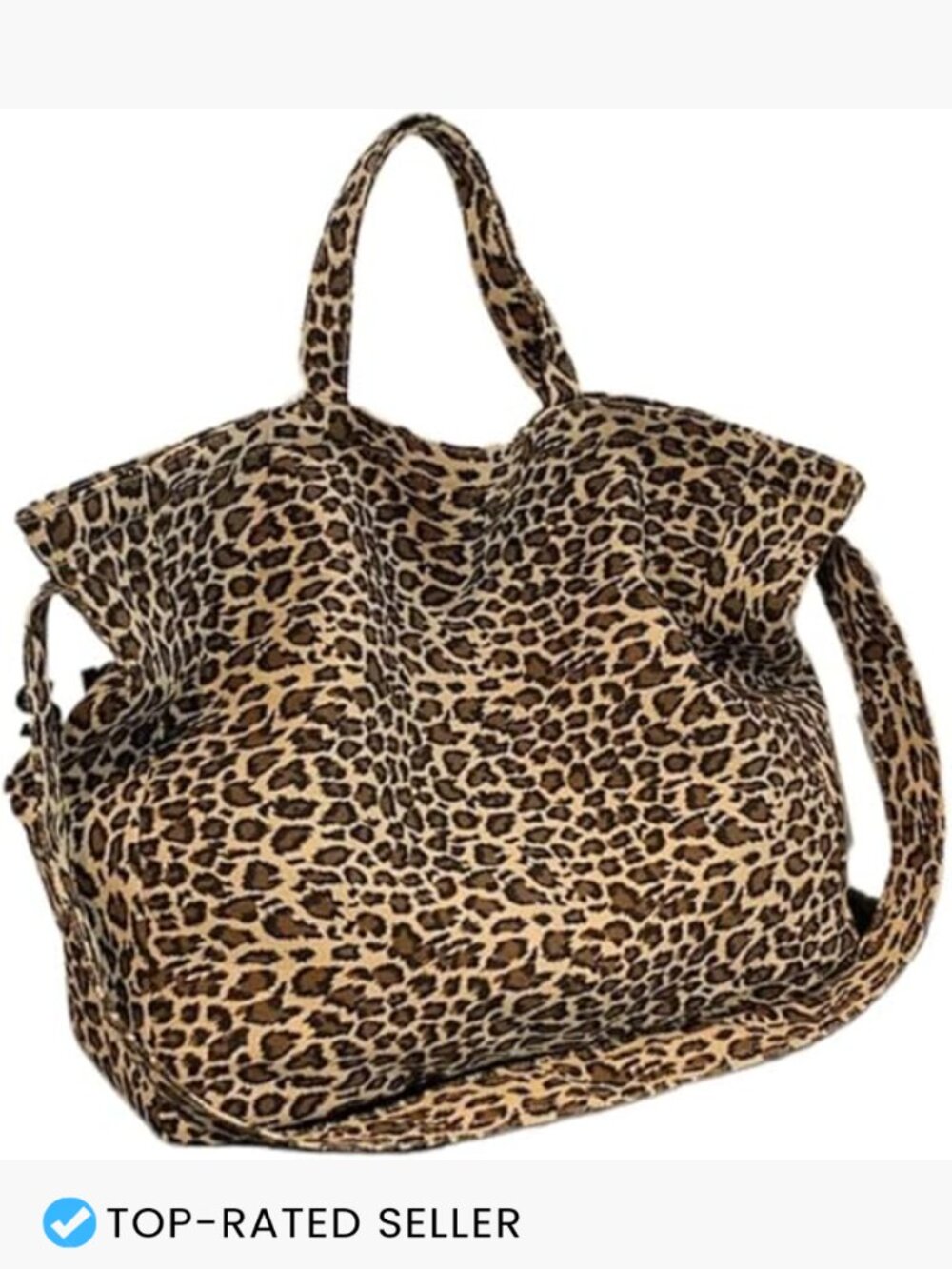 Leopard Print Tote Bag Large Capacity Shoulder Hobo Bag Y2K Trendy Chic